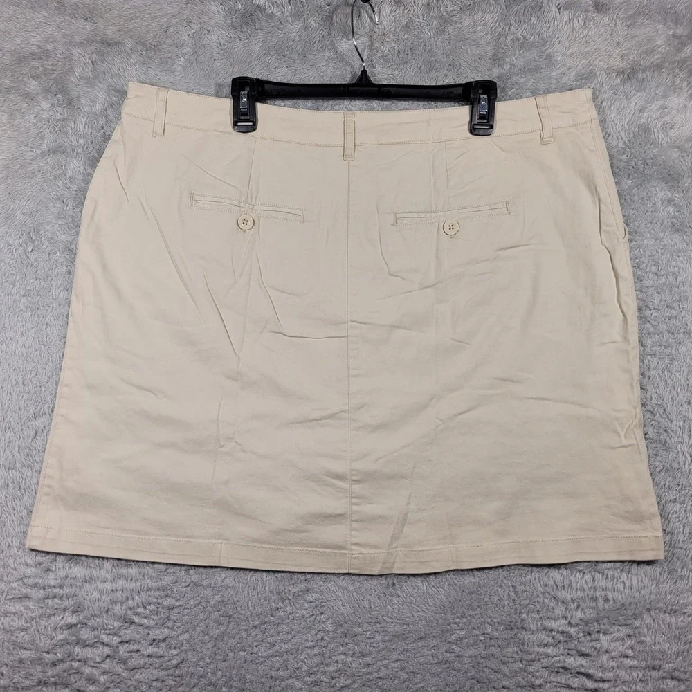 Ellos Skort Skirt Womens 16‎ Beige Ivory Chino Tennis Golf NWOT